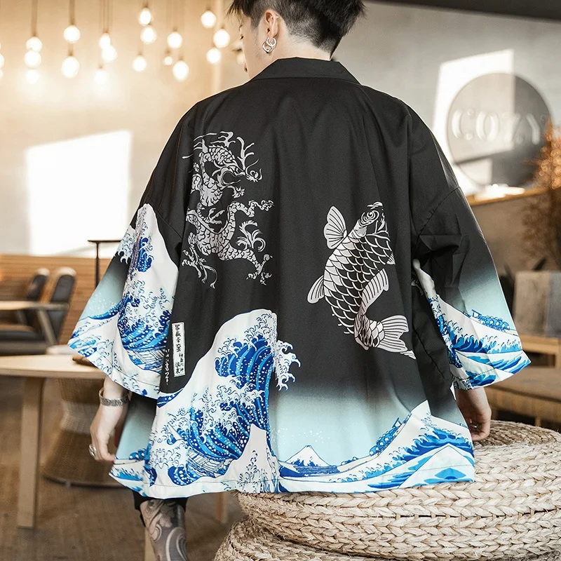 Veste Kimono Homme Carpe Koi - Image 3