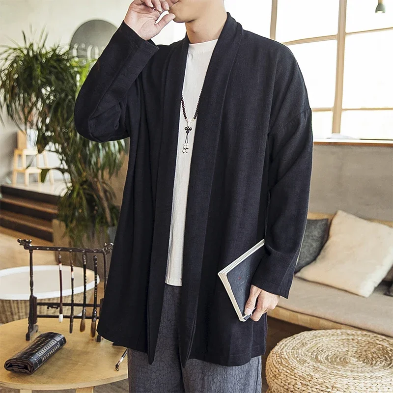 Veste Kimono Homme Style Décontracté - Image 4
