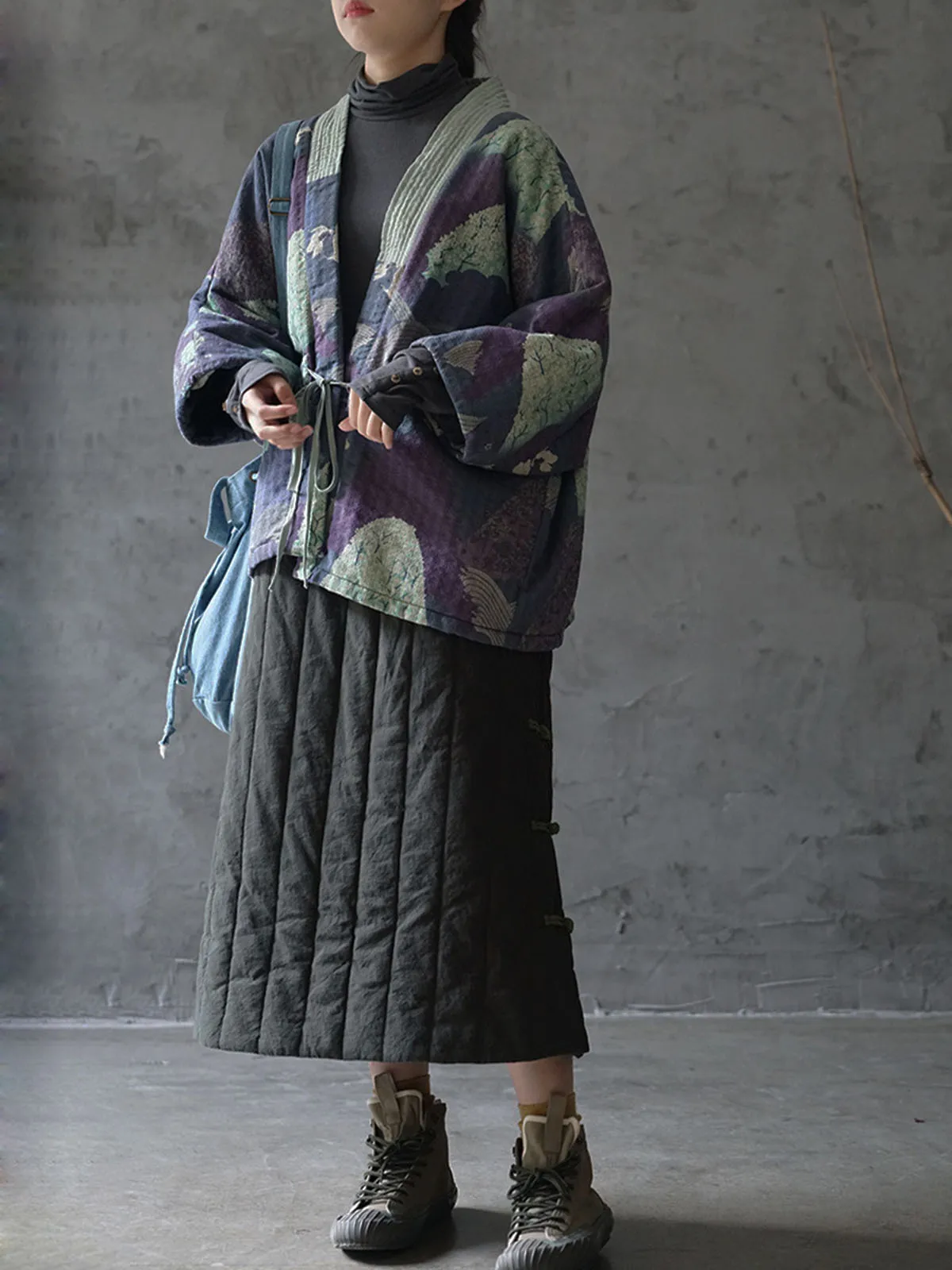 Veste Kimono Matelassée pour Femme - Image 4